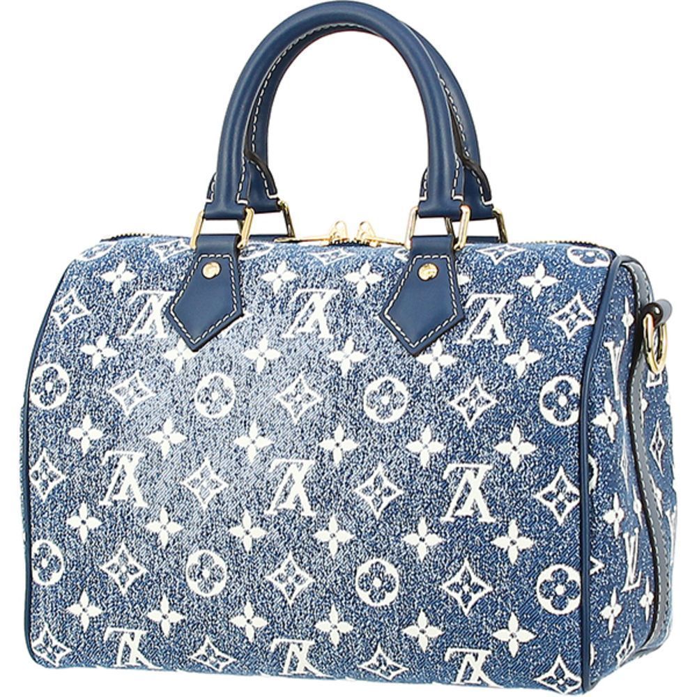 Shoulder Bag Speedy Bandouliere 25 Monogram Jacquard Marine Handbag blue